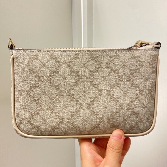 Kate Spade Flower Medium Zip Wristlet in Rose + Convertible Wristlet in Beige - Picture 9 of 10